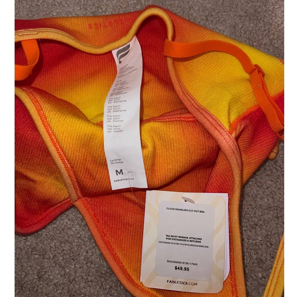 New Fabletics Cloud Seamless Cut Out Wrap Bra size M - Picture 6 of 7